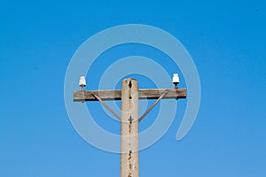 Stone post on the roadside