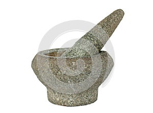 Stone pounder isolated on white photo