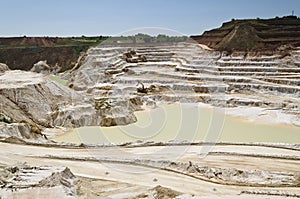 Stone quarry with excavate