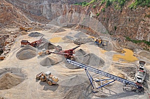 Stone quarry mine photo