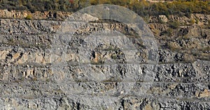 Stone quarry panorama, panorama of a large stone quarry, roads in the quarry