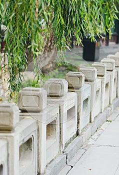 Stone railing