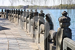 Stone railing in Summer Palace