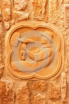 Stone with a relief of a stonemason