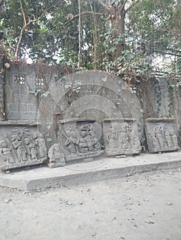 Stone Reliefs at Ullen Sentalu Museum, Jogjakarta, Indonesia