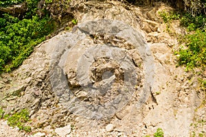 Texture of stone rock. Natural background. Gemology. Mountain landscape