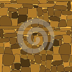 Stone rock wall retro background. Vector