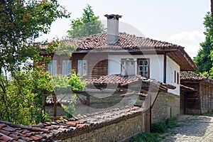 Stone, roof tiles and wood