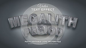 Stone rough concrete grey 3d editable text effect