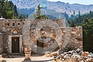 Stone ruins of the ancient city of Palio Pyli on the island of Kos