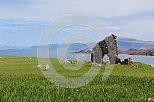 Stone ruins in Iona Scotland