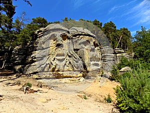 StoneÃÂ´s Devil heads in the forest
