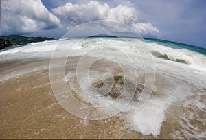 Stone and sand of Surin beach