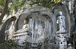 Stone sculpture of Buddha