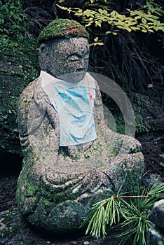 Stone sculpture in cemetery of Mount Koya, Japan