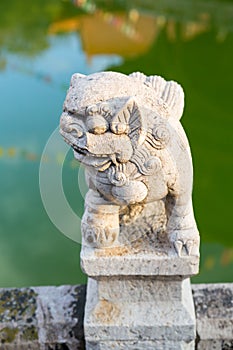 Stone sculpture of chinese lion