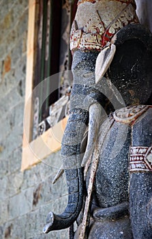 Stone sculpture of Ganesha or Ganesh, hinduistic god, Bali