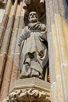 Stone sculpture of Saint Joseph