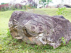 Stone in the shape of batrachian