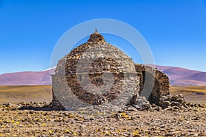 Stone Shelter at Arid Landscape, La Rioja, Argentina