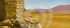 Stone Shelter at Arid Landscape, La Rioja, Argentina