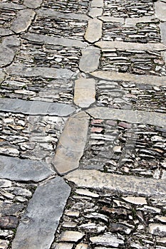 Stone sidewalk in perspective, background