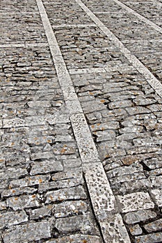 Stone sidewalk in perspective, background