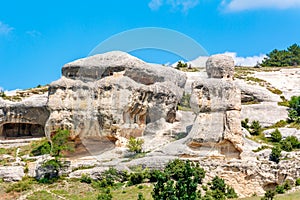 Stone sphinxes of Bakhchisaray in Crimea photo