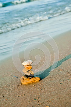 Stone stack. Zen symbol of luck and calming