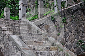 Stone stair in devious and upward