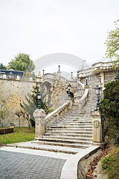 Stone staircase of Elizabeth Esplanade, Rapa Galbena, Iasi Romania photo