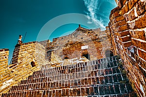 Stone staircase of Great Wall of China, section