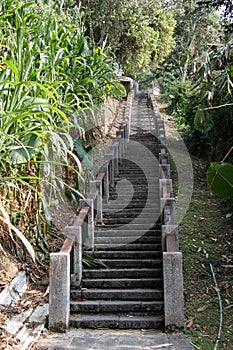 Stone staircase in Sun Moon Lake