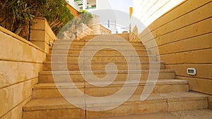 Stone staircase in the territory of hotel in Egypt