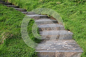 Stone stairs in the countryside