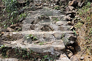 stone stairs in the morning