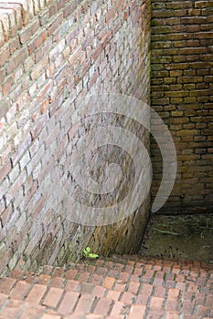 Stone stairs in an old German bunker