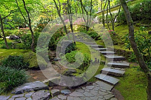 Stone Stairs at Portland Japanese Garden