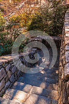 Stone stairs in Stone Mountain Park, Georgia, USA