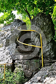 Stone stairs to heaven, Beskydy, Koprivnice, North Moravia, Czech Republic