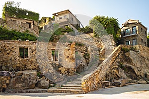 Stone stairway of Jinsha Village in Nangan