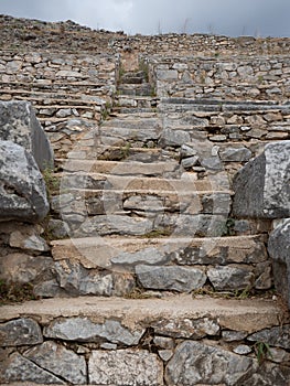 Stone Stairway Leading to Upper Seats in Philippi Amphitheater