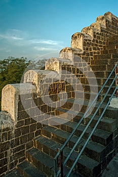 Stone Stapes on Solapur Forts Wall and Staircase Solapur