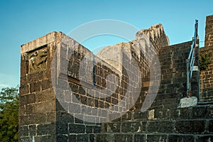 Stone Stapes on Solapur Forts Wall and Staircase Solapur