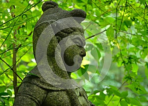 Stone statue of Buddhism guardian, Kyoto Japan