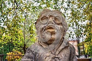 Stone statue of a dwarf