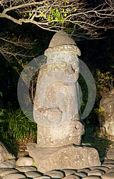 Stone statue of Harubang is national landmark symbol of Jeju