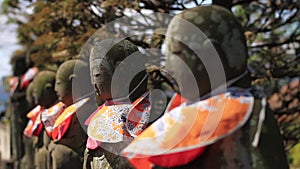 Stone statue jizo at the Aizenin tmeple in Tokyo