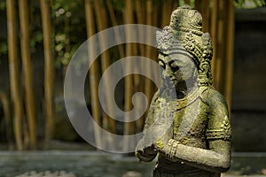 Stone statue in Mendut temple, Indonesia