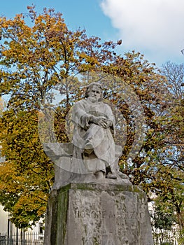 Statue of Honore de Balzac, Paris, France